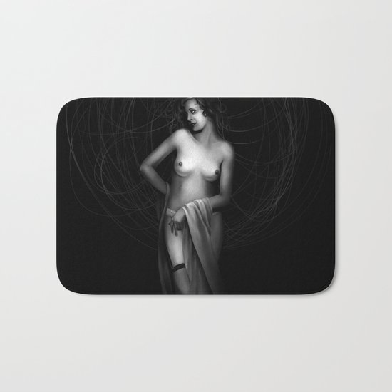 Vintage nude III. Bath Mat