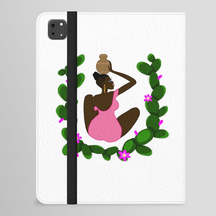 African woman with a vessel iPad Folio Case