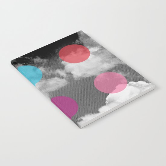 Storm Clouds + Colored Dots Notebook