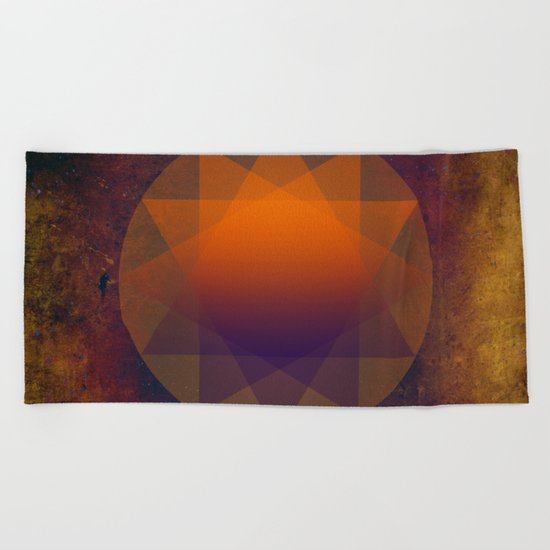 Merkaba, Abstract Geometric Shapes Beach Towel