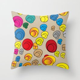 Retro space planets pattern Throw Pillow