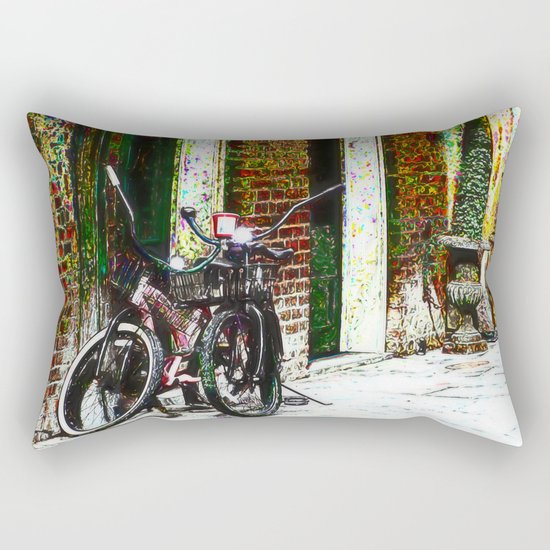 Two Bicycles In the Alley Rectangular Pillow
