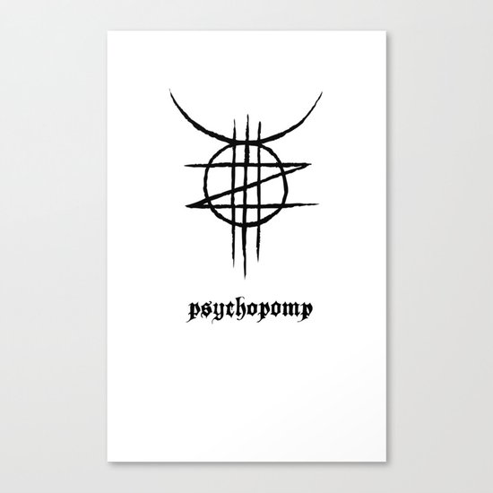 PSYCHOPOMP - White Canvas Print