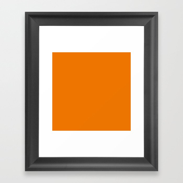Pumpkin Cat Orange Framed Art Print