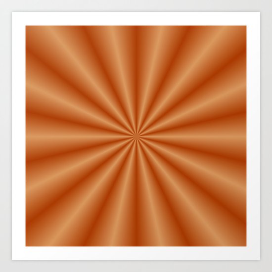 Orange Pleats Art Print