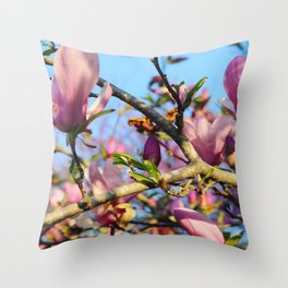 Bright Blooms Throw Pillow