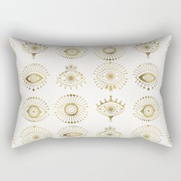 Evil Eyes – Gold Palette Rectangular Pillow