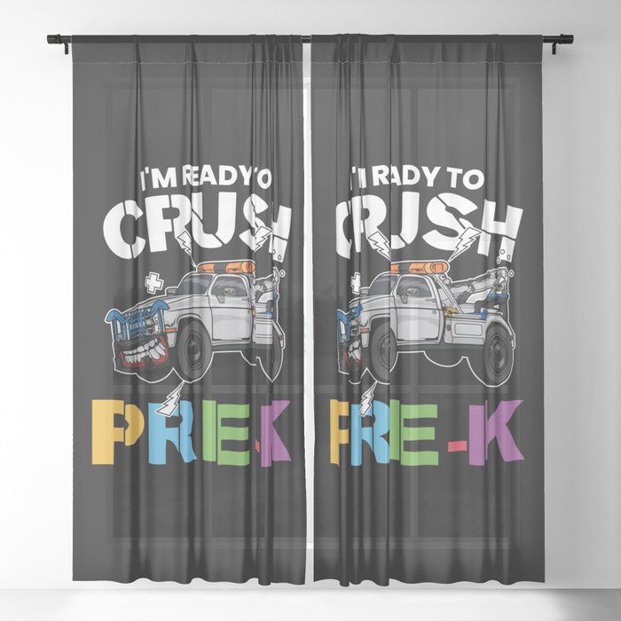 I'm Ready To Crush Pre-K Sheer Curtain