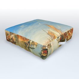 Venice: The Dogana and San Giorgio Maggiore (1834) by J.M.W. Turner Outdoor Floor Cushion
