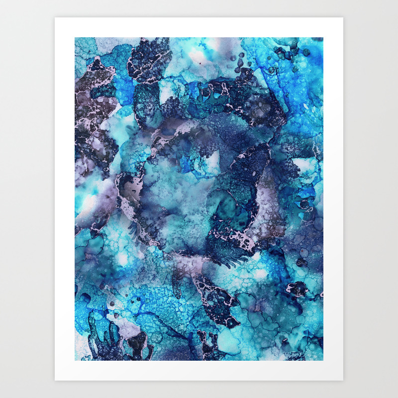 Abstract Alcohol Ink Painting Art Print By Klaraacel Society6