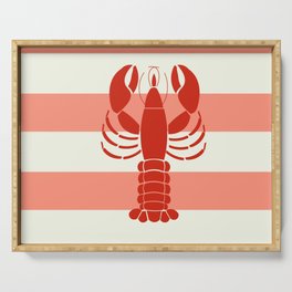 ZucyakSa Lobster Nautical Stripe Serving Tray