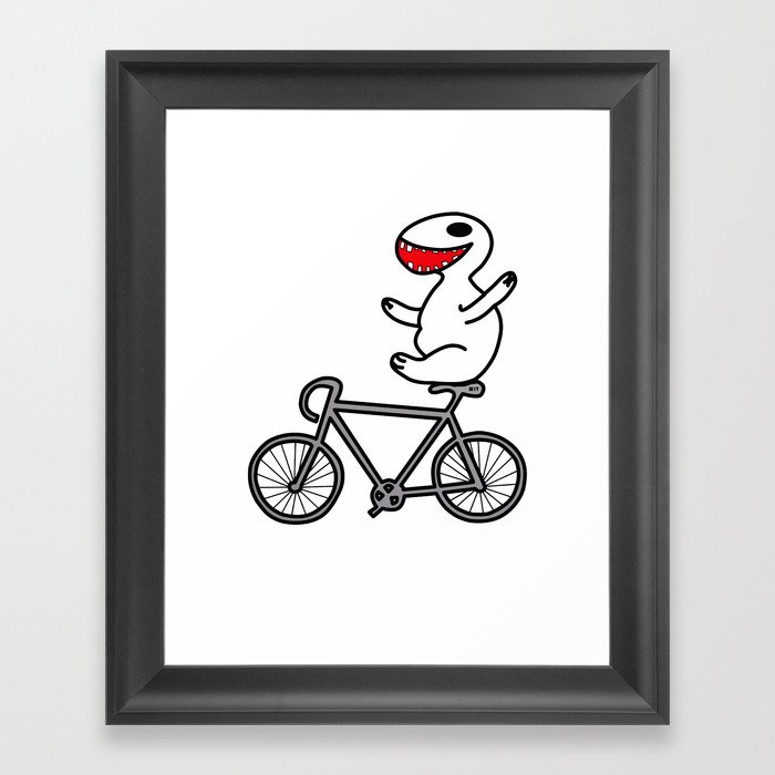 WIT bike riding Framed Art Print