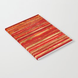 Brush Lines and Strokes -Reds and Gold Notebook