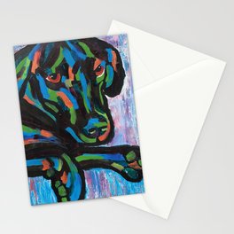 Colorful Lab Puppy Stationery Cards