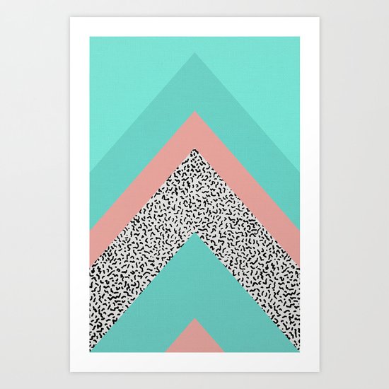 90s Chevron Art Print
