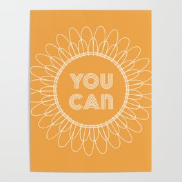 you can | orange Poster