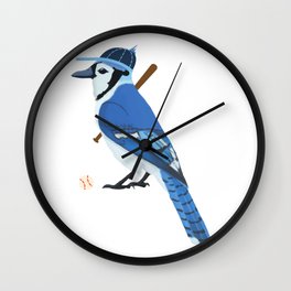 Baseball Blue Jay Wall Clock