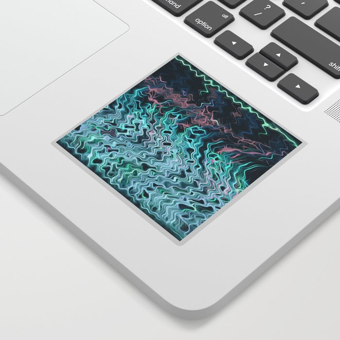 Beautiful Blue Abstraction In Motion Sticker