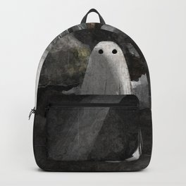 The Caves are Haunted Backpack | Ghost, Rain, Storm, Light, Lighthouse, Haunt, Painting, Ocean, Rocks, Creepy 