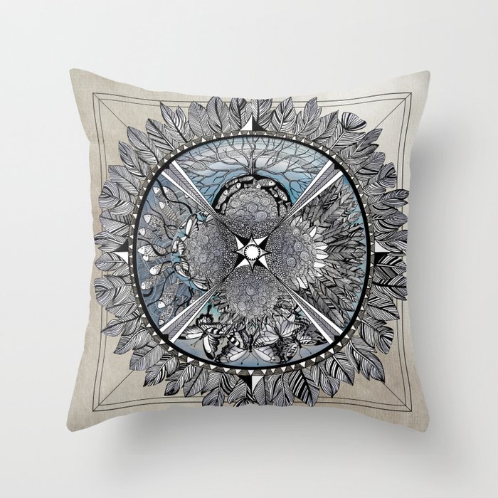 the south, she waits Throw Pillow