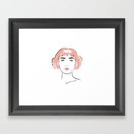 pink hair, don't care Framed Art Print