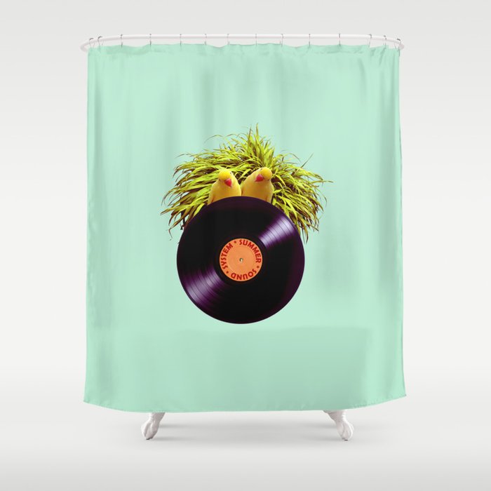 Summer Sound System Shower Curtain