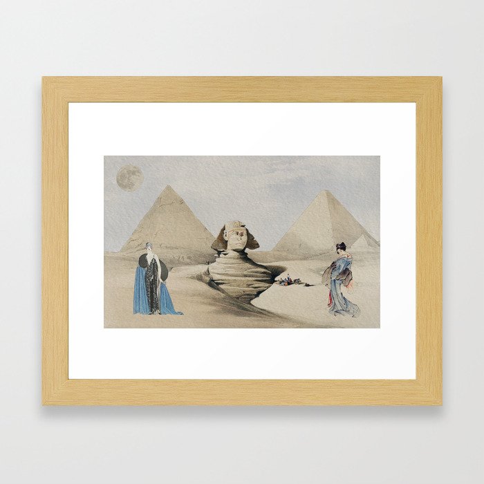 Time travelers in Egypt Framed Art Print