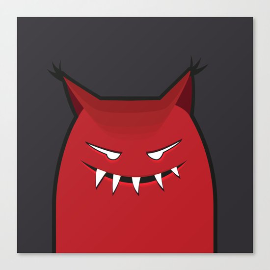 Evil Monster With Pointy Ears Canvas Print