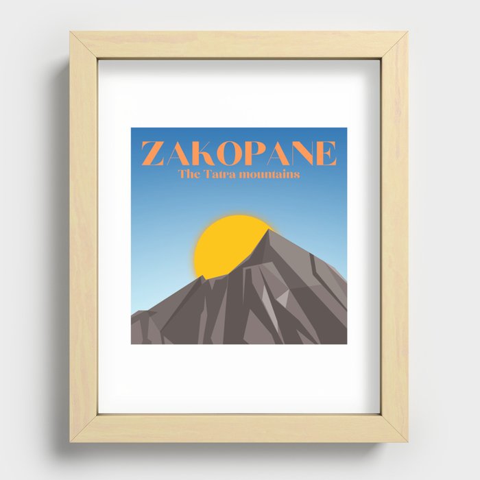 Zakopane Mountains Recessed Framed Print