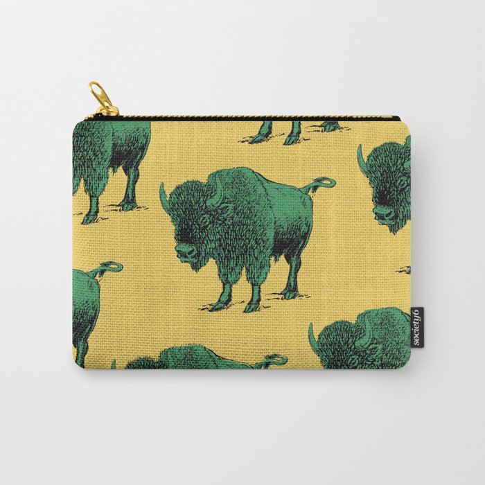 bison pattern Carry-All Pouch