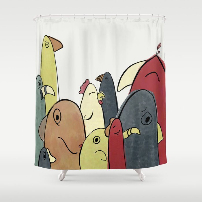All Cooped Up Shower Curtain