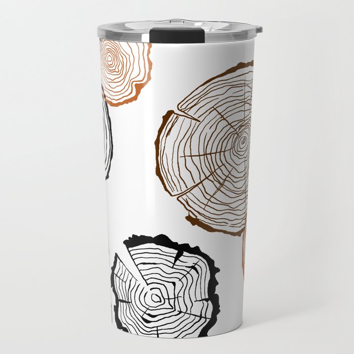 Tree Growth Rings Travel Mug