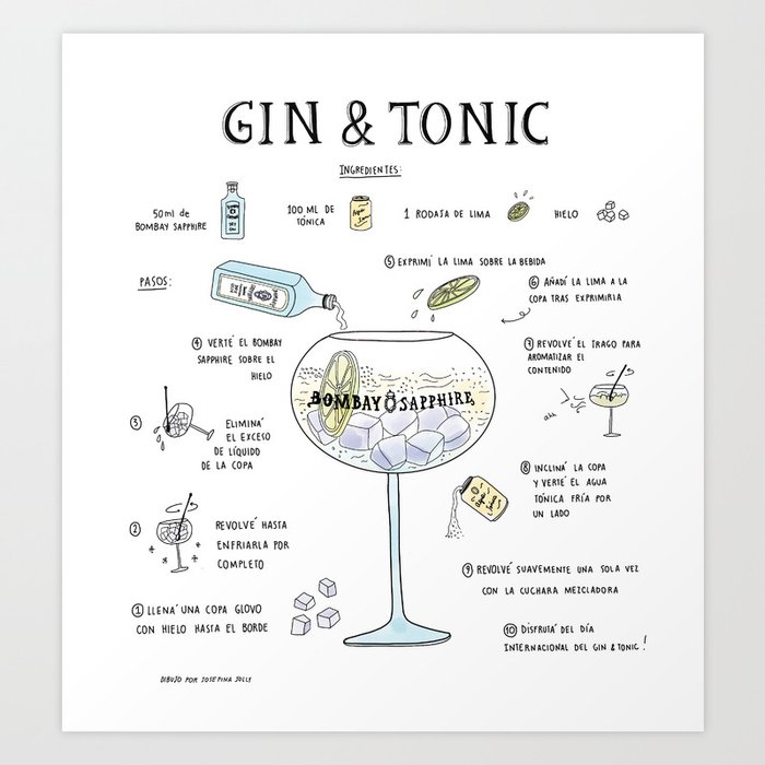 Gin Tonic  Art Print