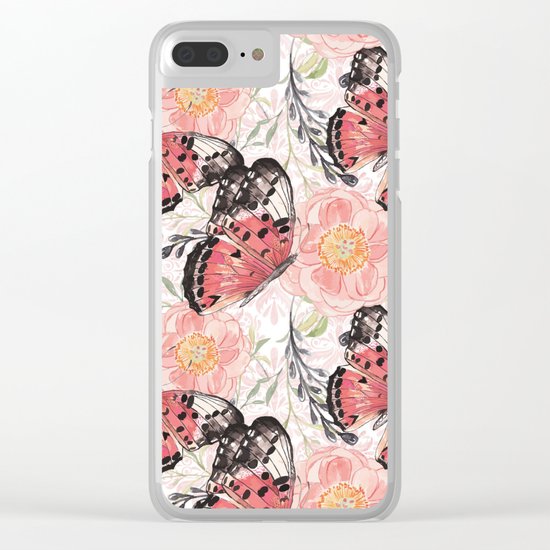 Flowers & butterflies #3 Clear iPhone Case