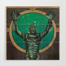 Creature From the Black Lagoon Nouveau Wood Wall Art