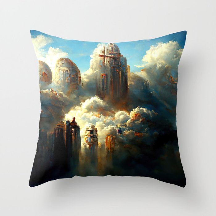 Heavenly City Throw Pillow