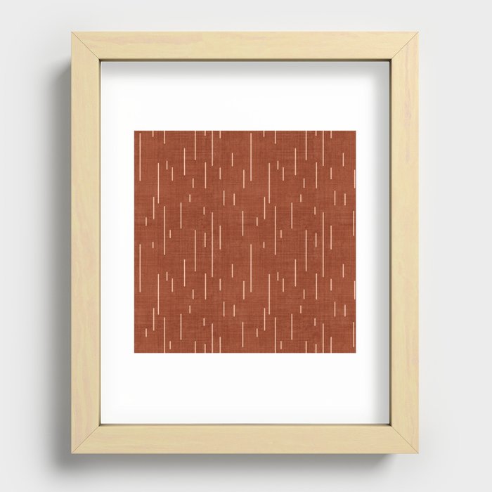Downpour in Rust Recessed Framed Print