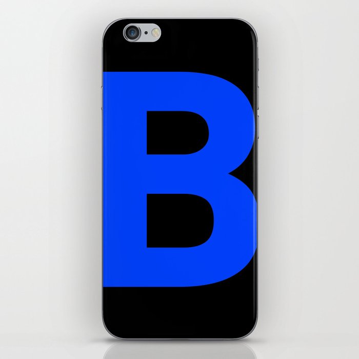 Letter B (Blue & Black) iPhone Skin