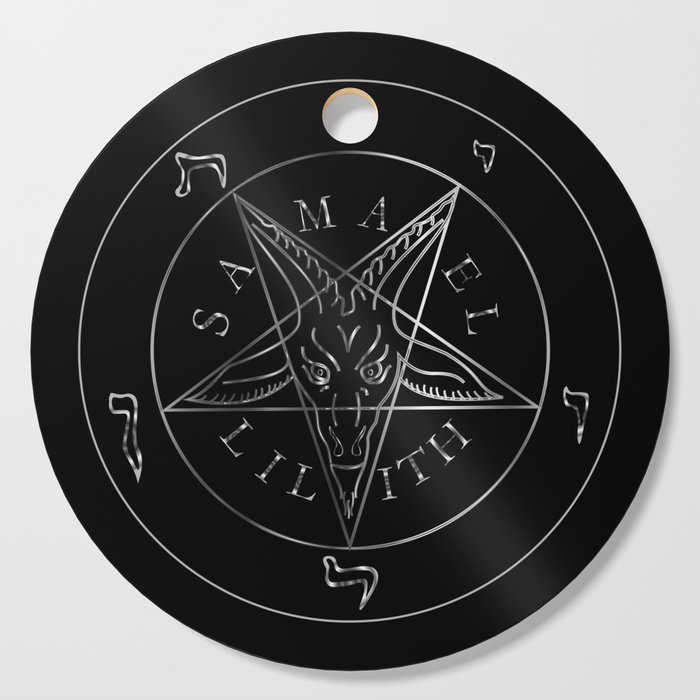 Wiccan symbol silver Sigil of Baphomet- Satanic god occult symbol Cutting Board