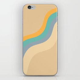 Loana - Colourful Wavy Minimalistic Retro Stripes Art Design Pattern  iPhone Skin