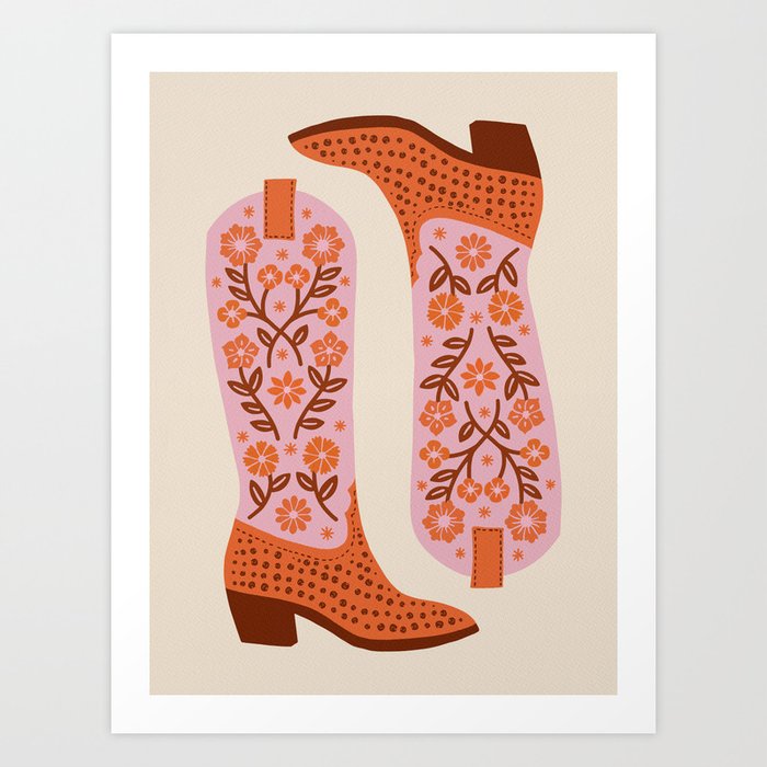 Orange cowgirl boots online