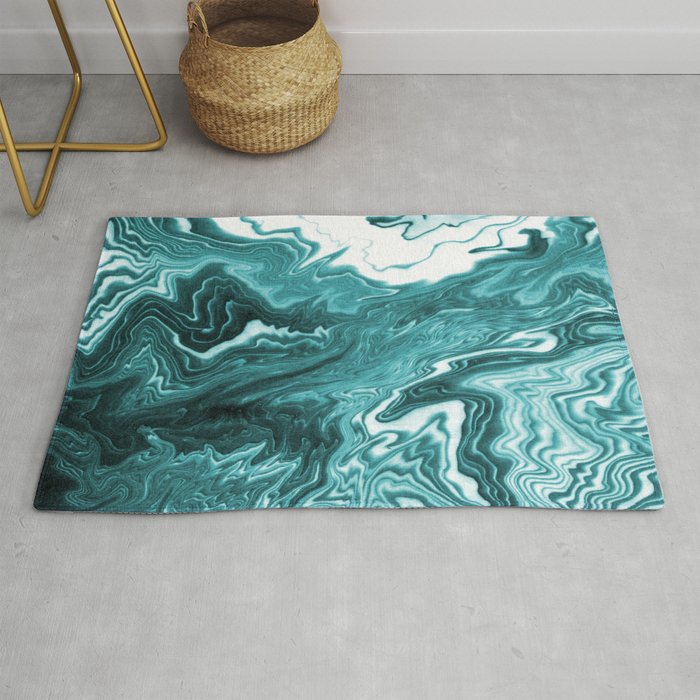 Yumiko Spilled Ink Painting Abstract Minimal Ocean Wave Water