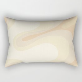 Psychedelic Print, Cream, Minimal, Chic Rectangular Pillow