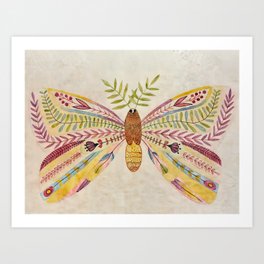 winged moth Art Print