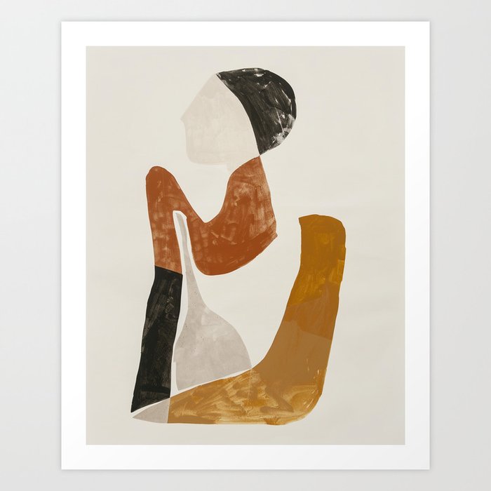 Woman Abstract Matisse Modern Art Art Print
