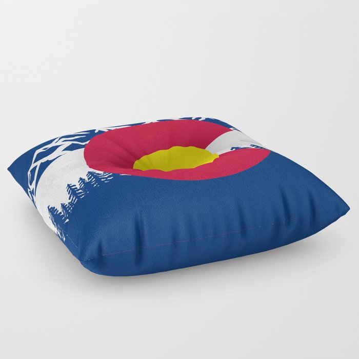 Colorado Flag Floor Pillow
