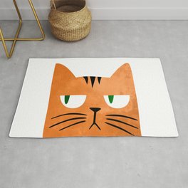 Orange cat with attitude Rug