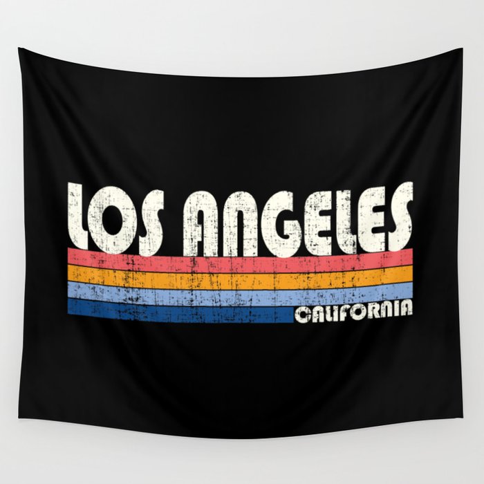Retro Vintage 70s 80s Style Los Angeles, CA Apparel and more! Wall Tapestry