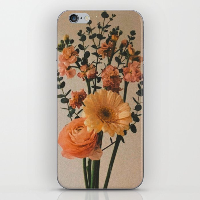 Orange and Yellow Bouquet Of Aesthetic Flowers iPhone Skin