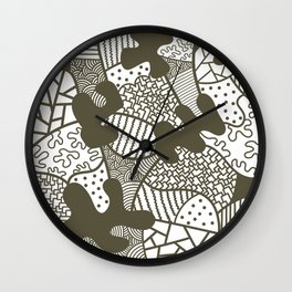 Geometrical pattern maximalist 19 Wall Clock